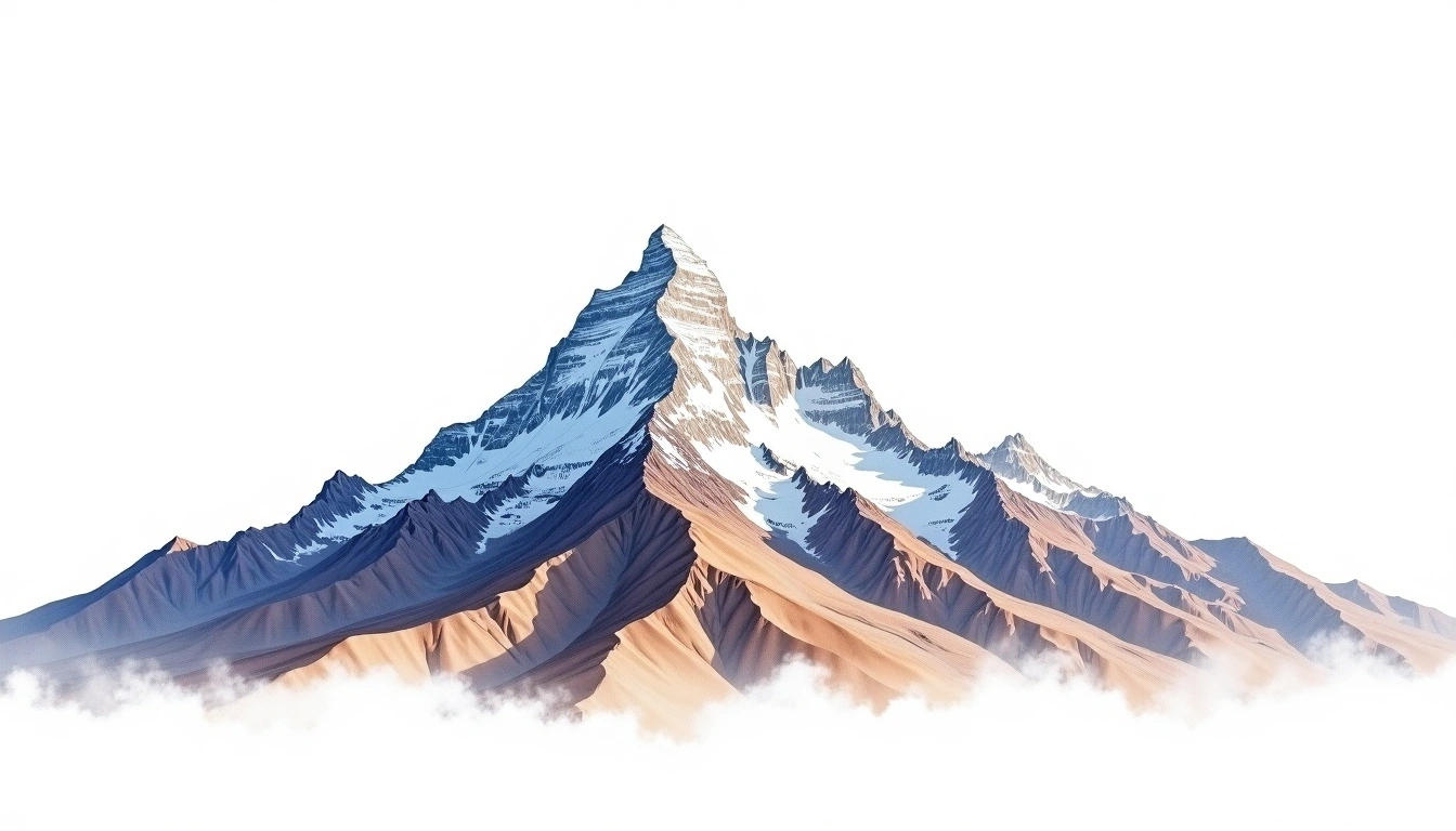 Aconcagua — 6,961m — Argentina — watercolor illustration