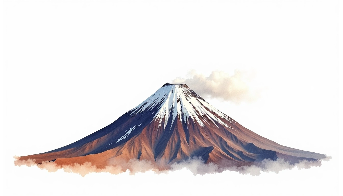 Acotango — 6,052m — Bolivia — watercolor illustration