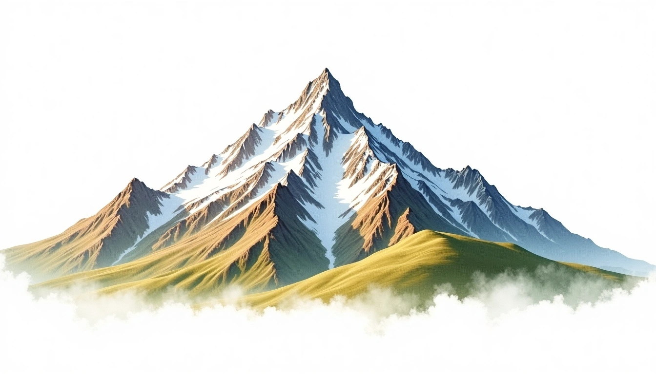 Adula — 3,402m — Switzerland — watercolor illustration