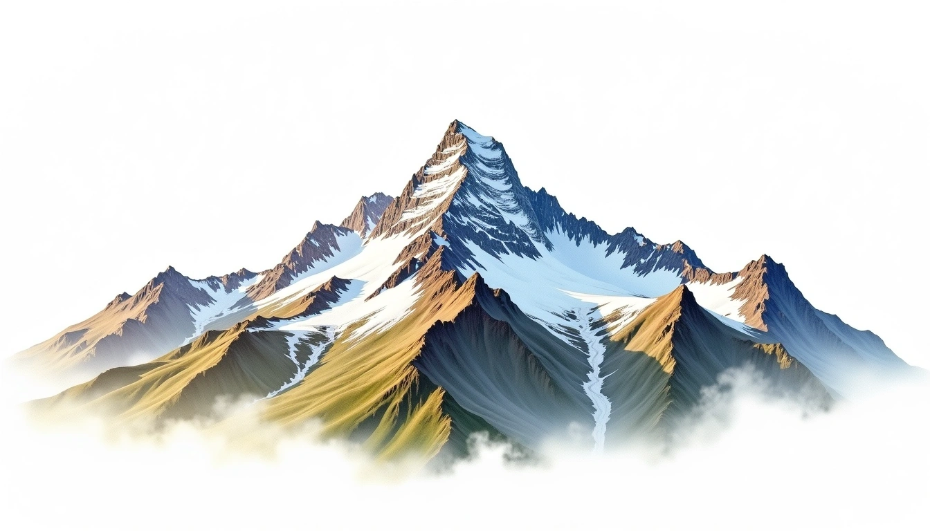 Aiguille de Bionnassay — 4,052m — France — watercolor illustration