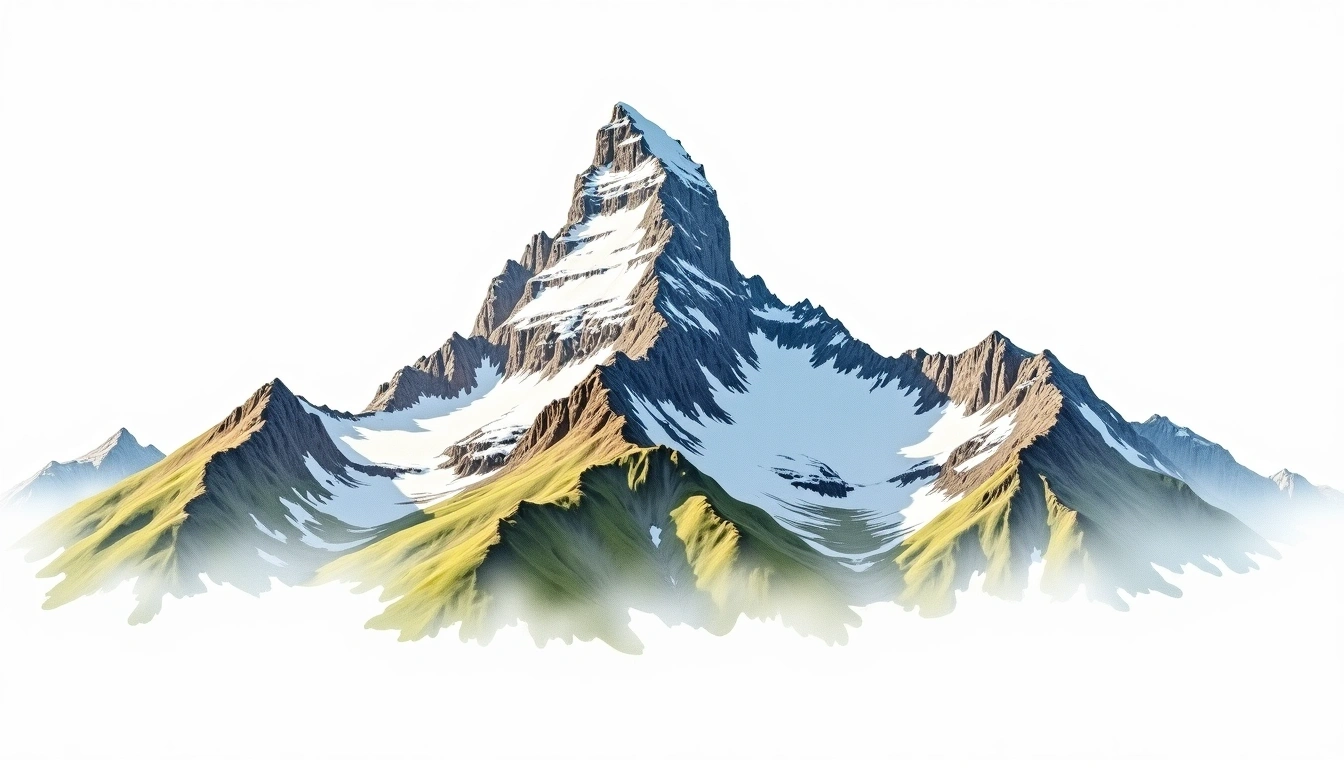 Aiguille de Rochefort — 4,001m — France — watercolor illustration