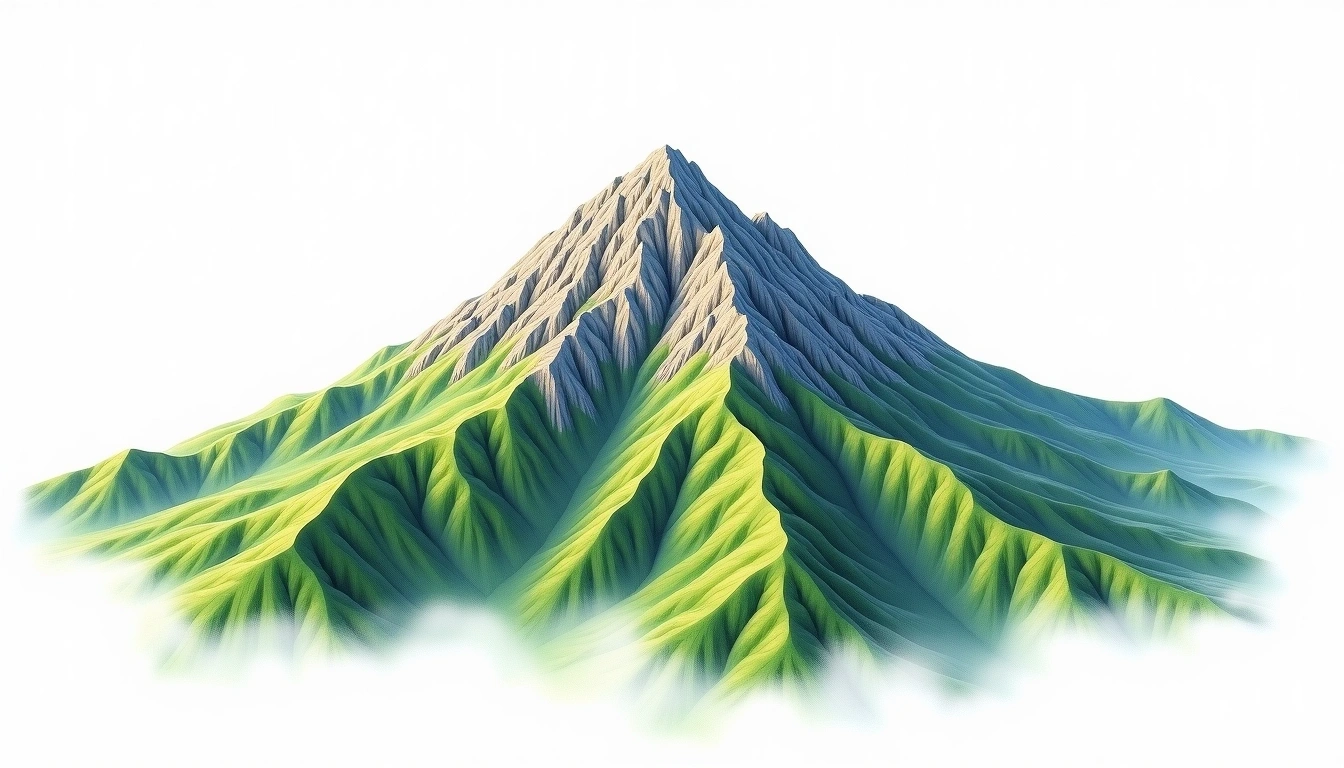 Ainodake — 3,190m — Japan — watercolor illustration