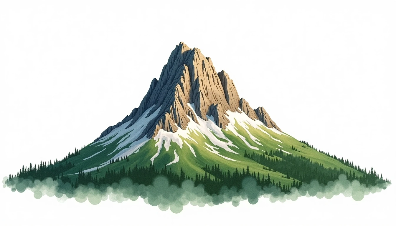 Algonquin Peak — 1,559m — United States — watercolor illustration