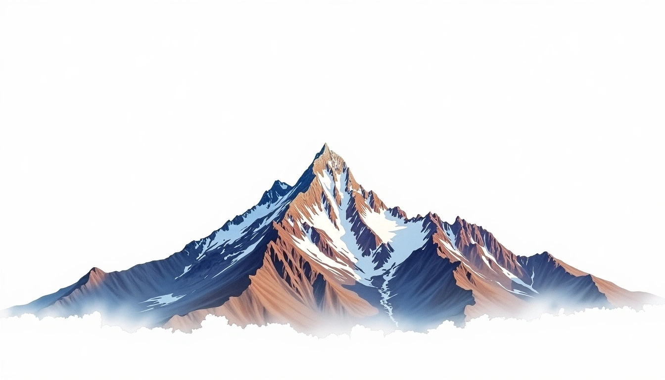 Alpamayo — 5,947m — Peru — watercolor illustration