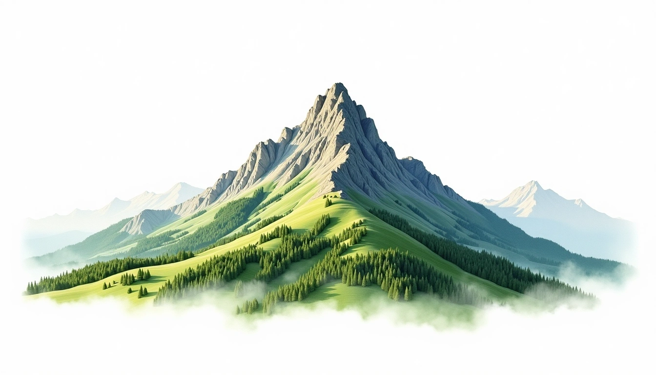 Altmann — 2,436m — Switzerland — watercolor illustration