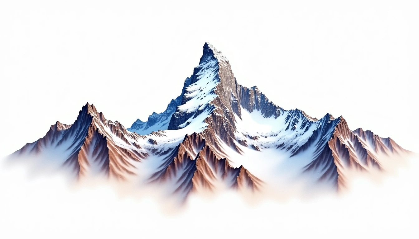 Mount Ama Dablam — 6,812m — Nepal — watercolor illustration