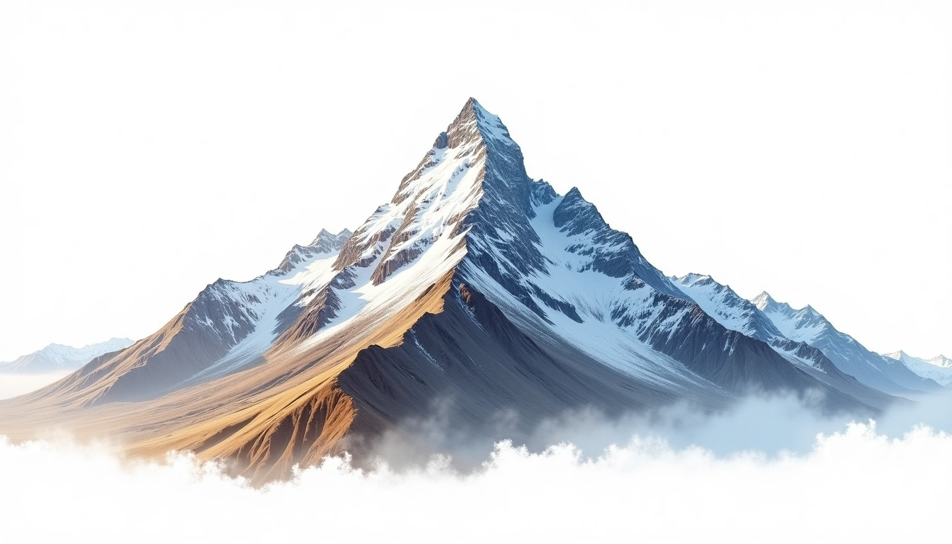 Amnye Machen — 6,282m — China — watercolor illustration