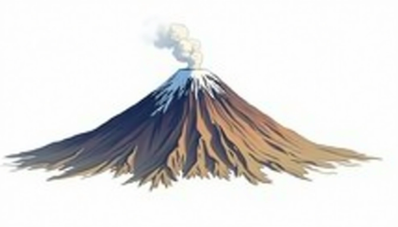 Ampato — 6,288m — Peru — watercolor illustration