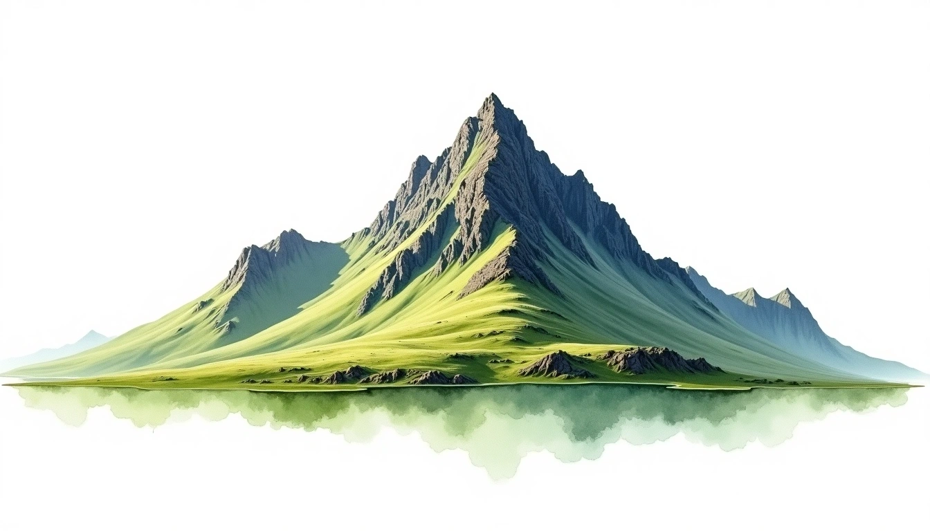 An Teallach — 1,062m — United Kingdom — watercolor illustration