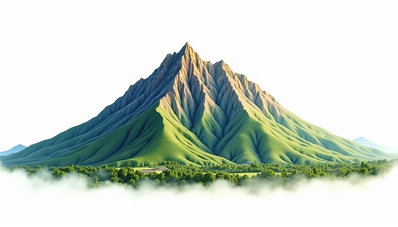 Anamudi — 2,695m — India — watercolor illustration