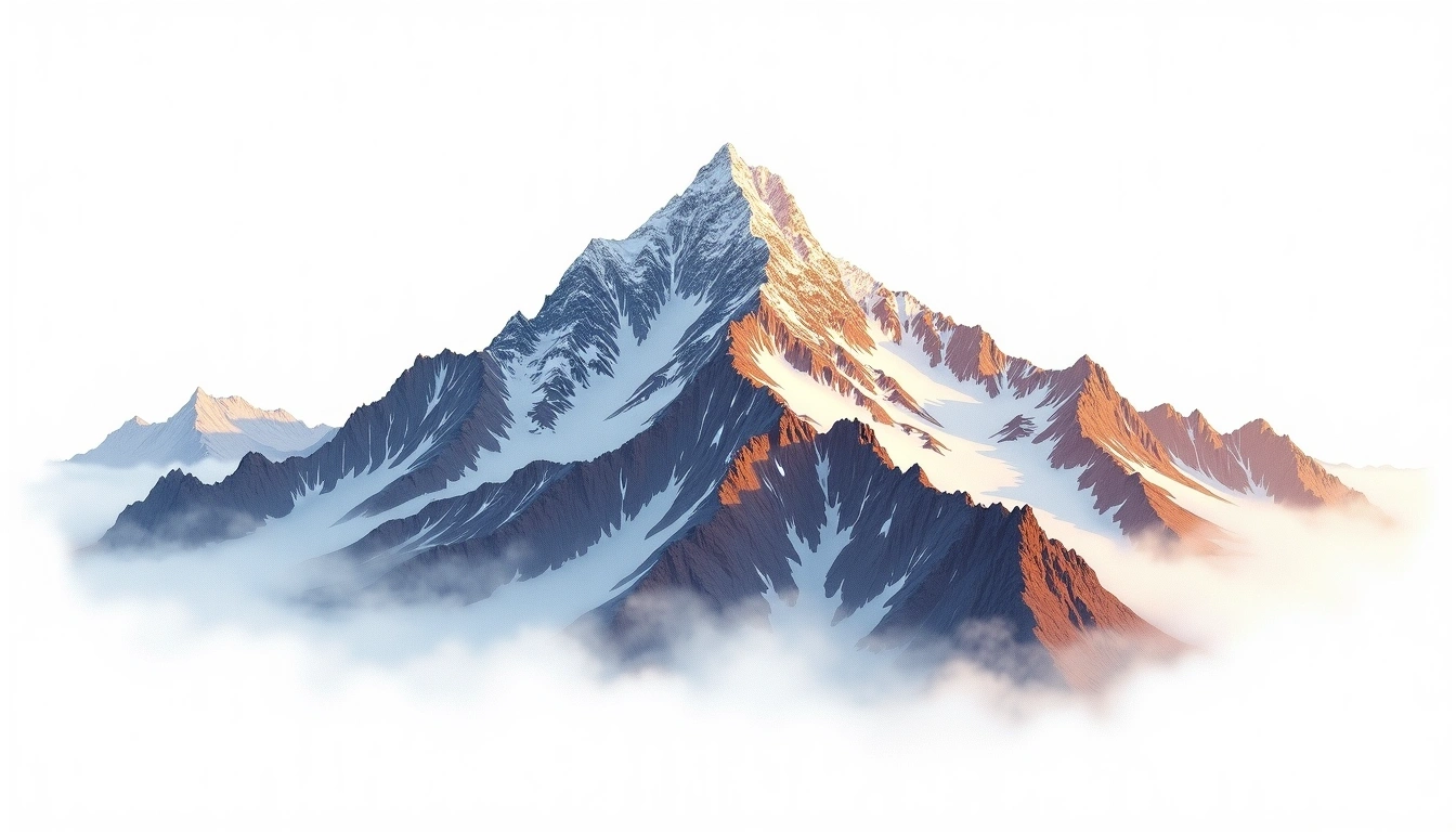 Ancohuma — 6,427m — Bolivia — watercolor illustration