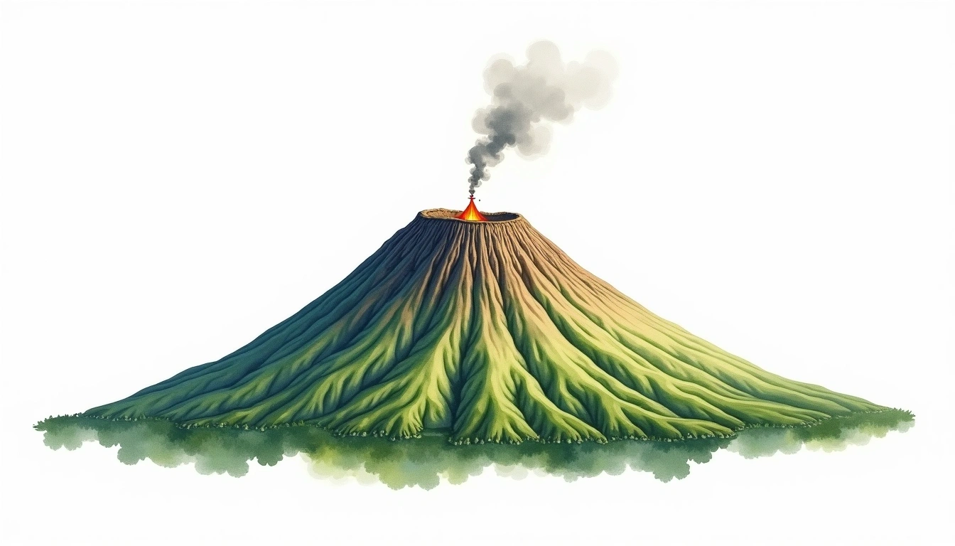 Ankaratra Massif — 2,643m — Madagascar — watercolor illustration