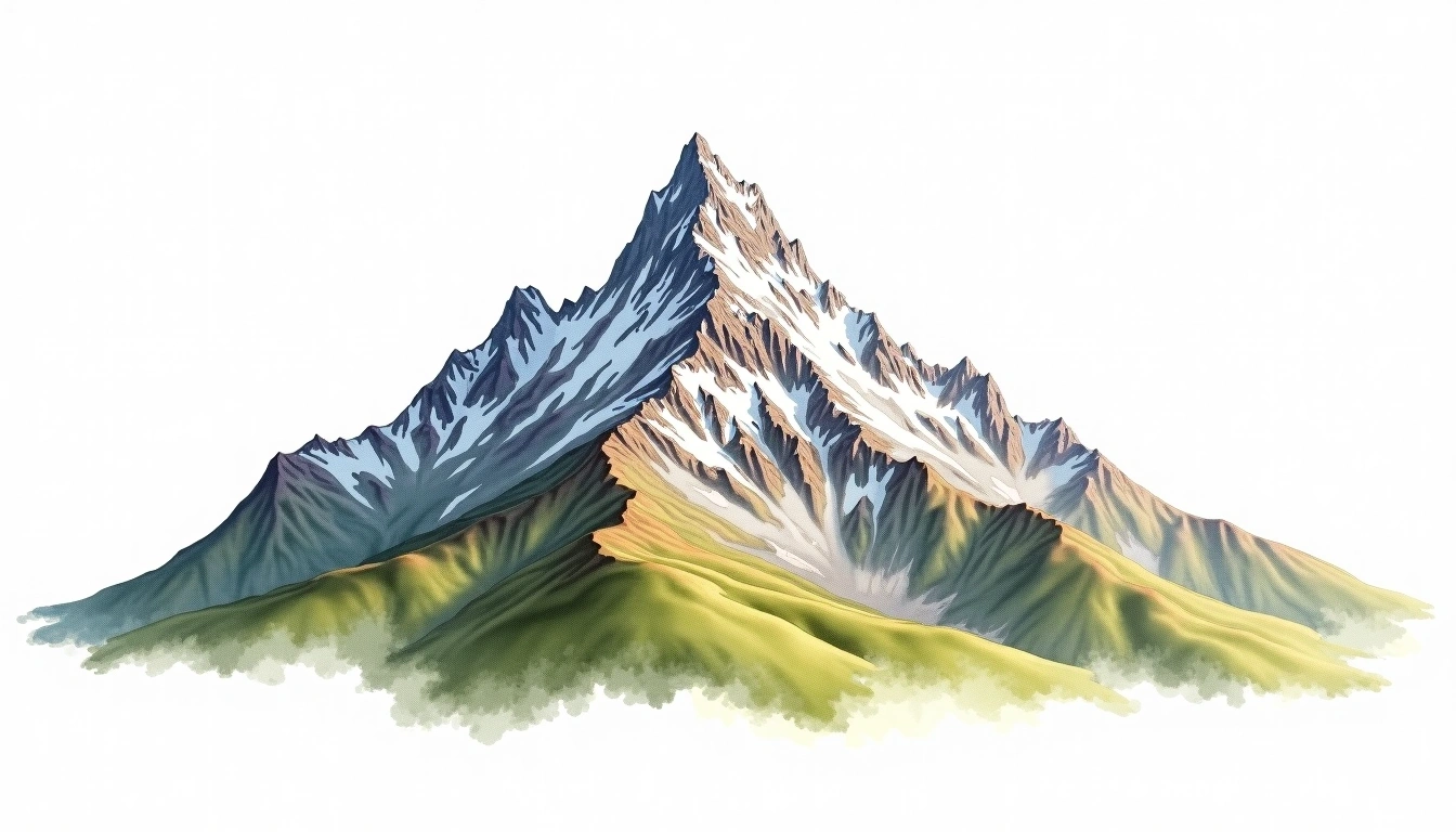 Ankogel — 3,252m — Austria — watercolor illustration
