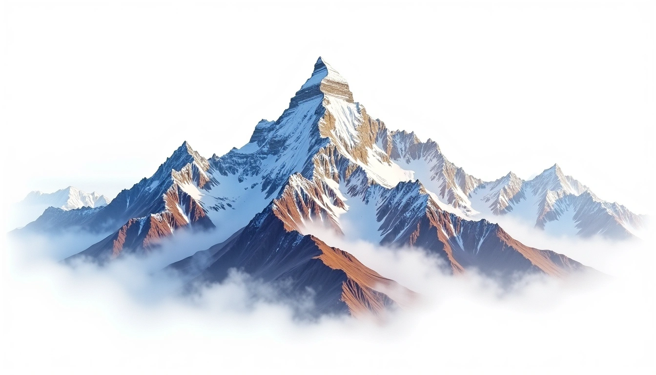 Annapurna III — 7,555m — Nepal — watercolor illustration