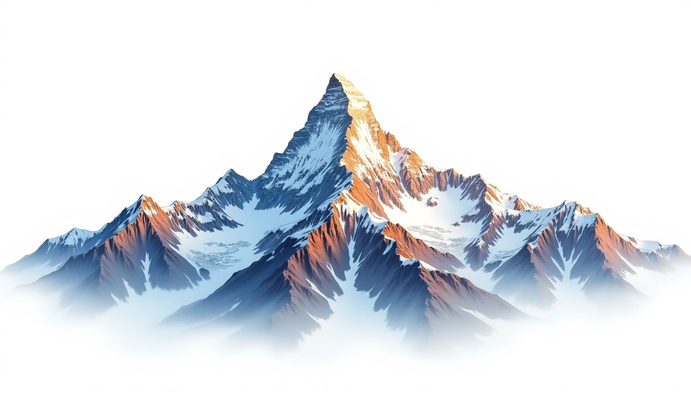 Annapurna — 8,091m — Nepal — watercolor illustration