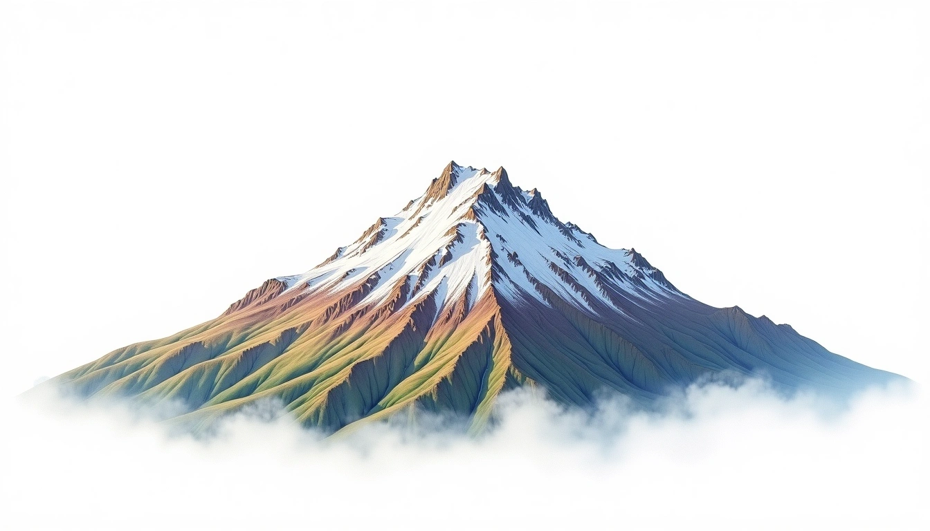 Antelao — 3,264m — Italy — watercolor illustration