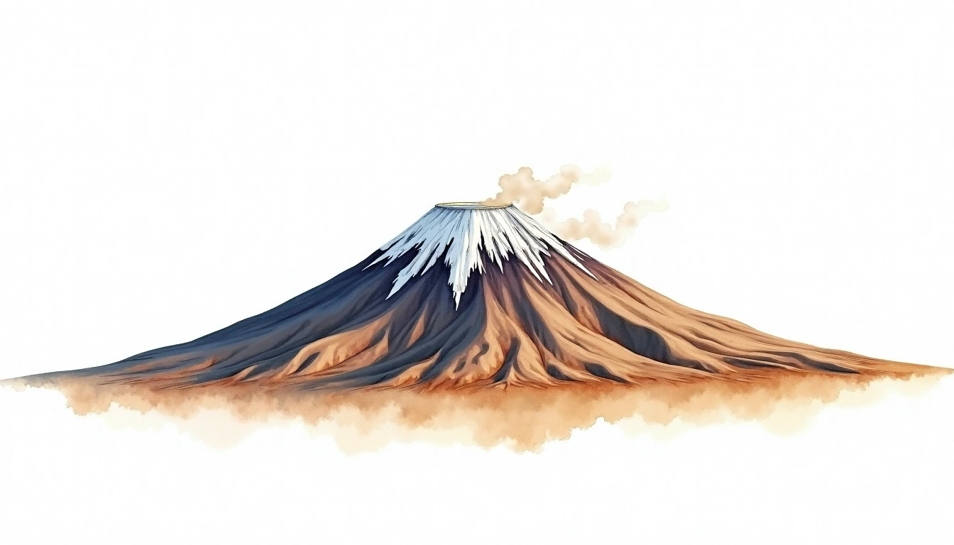 Antisana — 5,704m — Ecuador — watercolor illustration