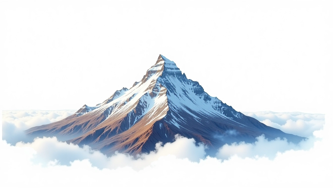 Api — 7,132m — Nepal — watercolor illustration