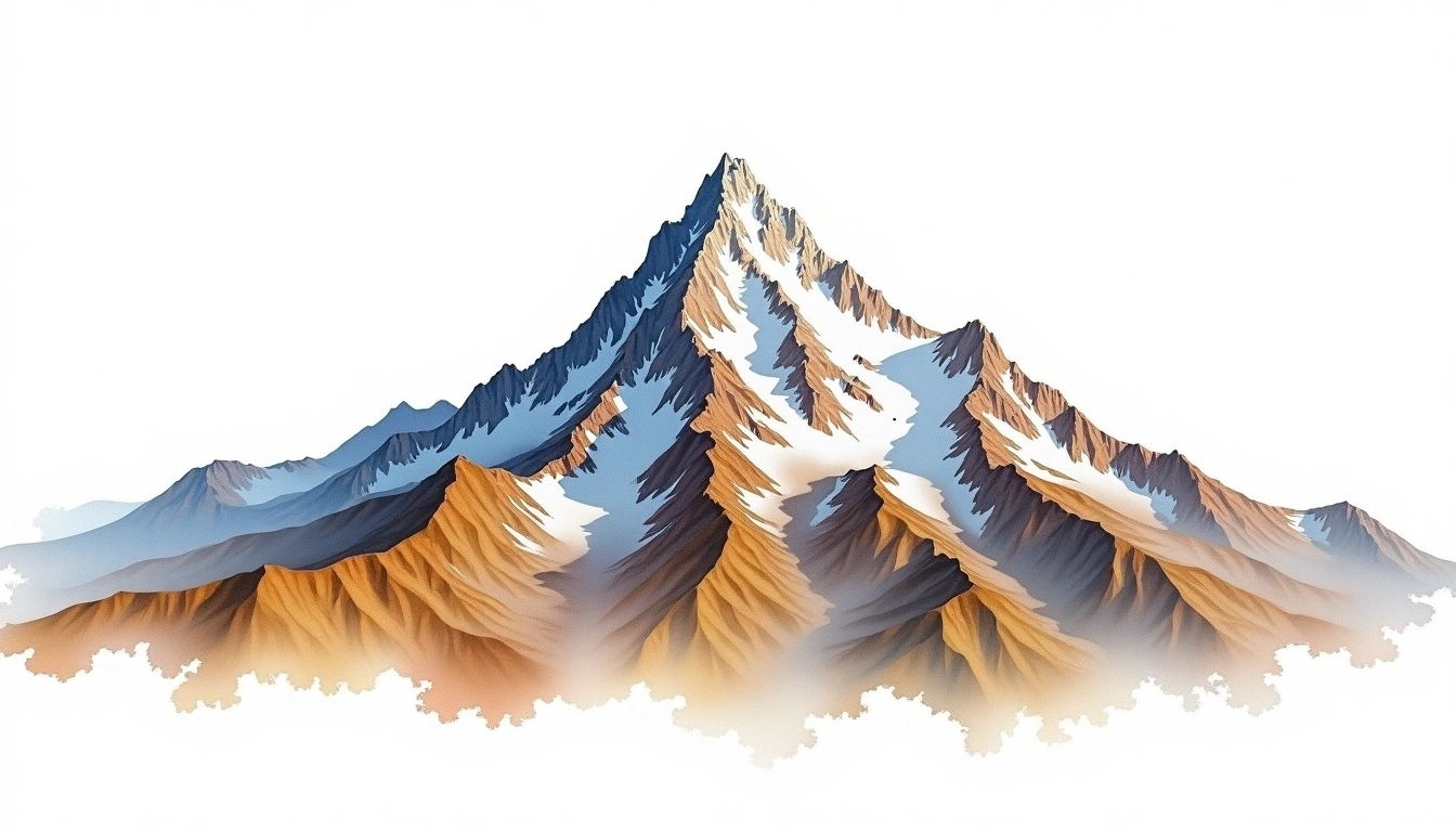 Argentine Peak — 4,152m — United States — watercolor illustration