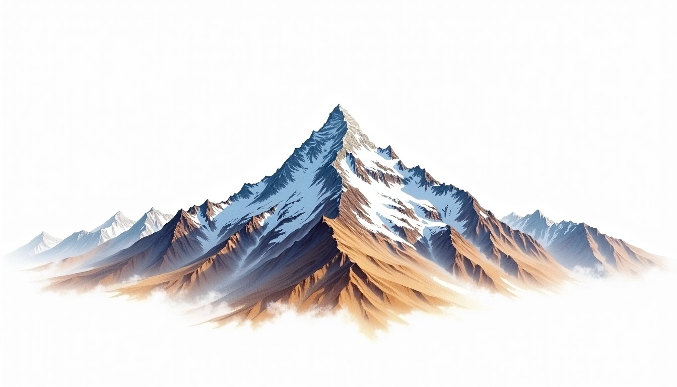 Artesonraju — 6,025m — Peru — watercolor illustration