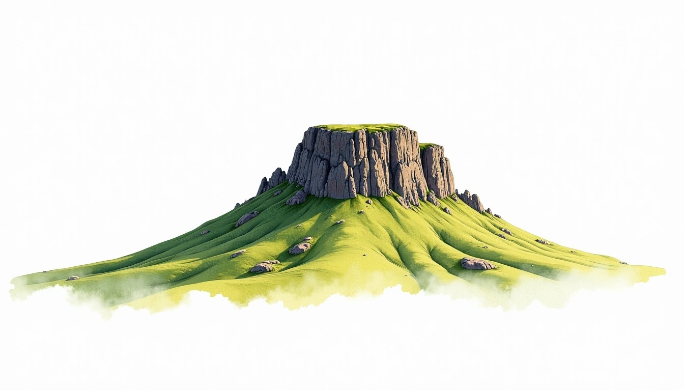Arthur's Seat — 251m — United Kingdom — watercolor illustration