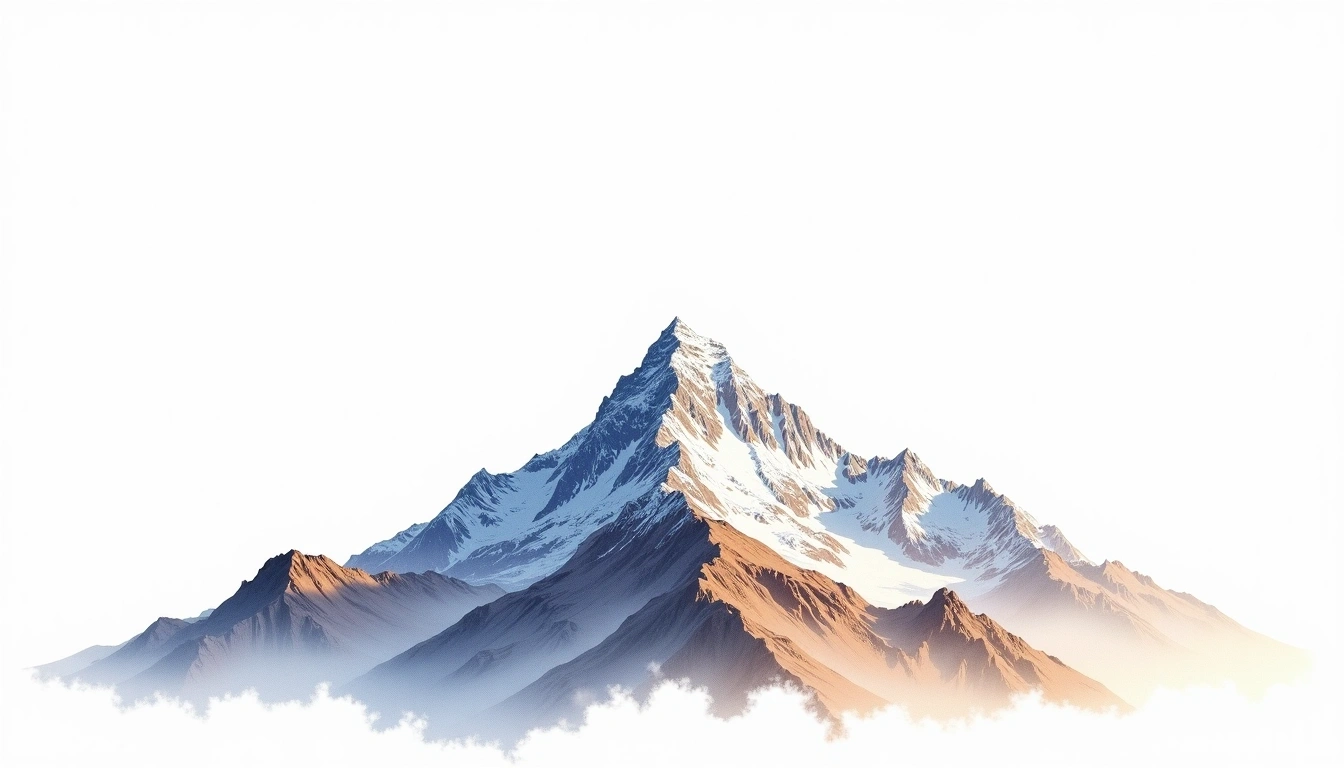 Ausangate — 6,384m — Peru — watercolor illustration