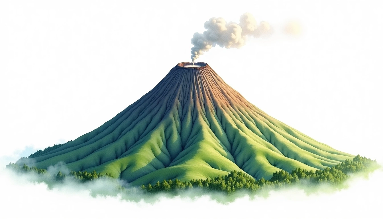 Azumaya-san — 2,354m — Japan — watercolor illustration