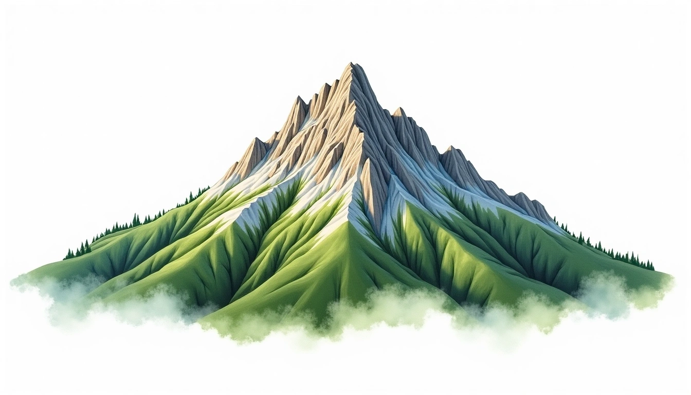 Babia Gora — 1,725m — Poland — watercolor illustration