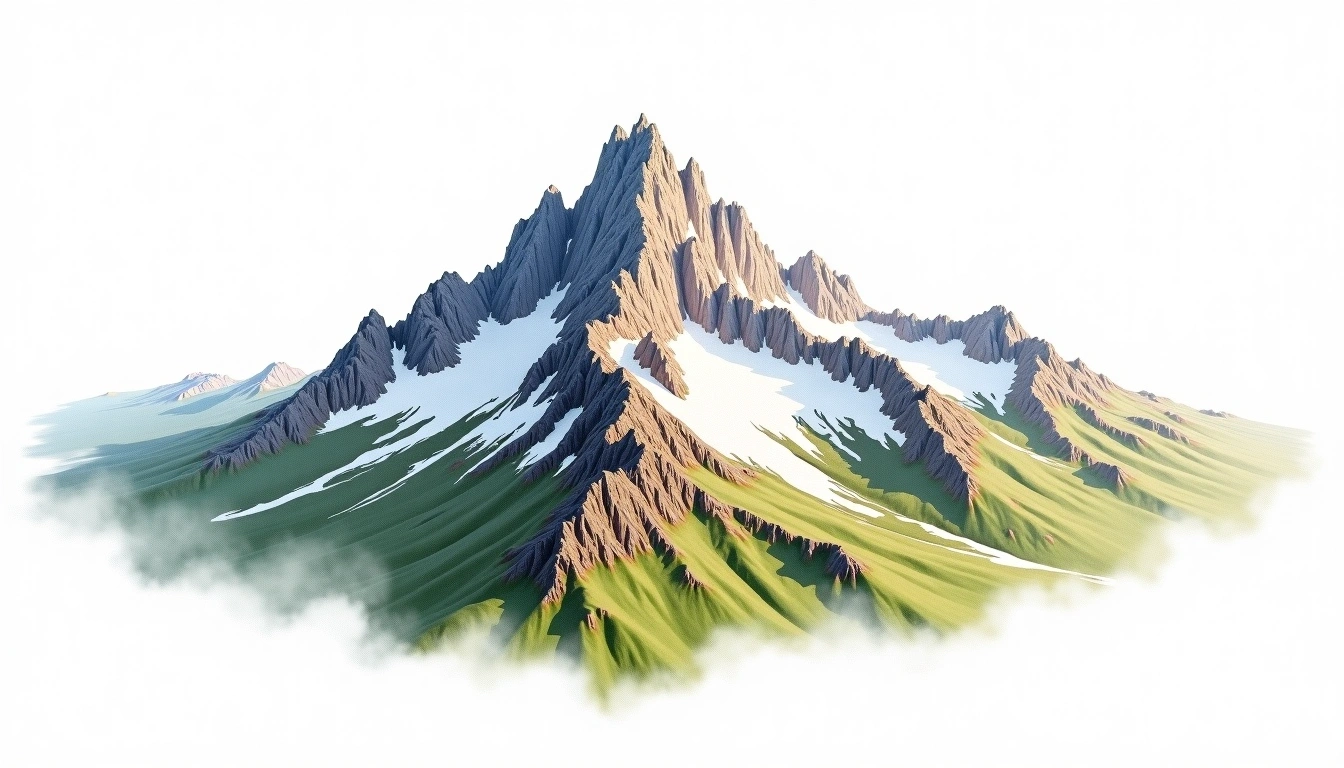 Balmenhorn — 4,167m — Italy — watercolor illustration