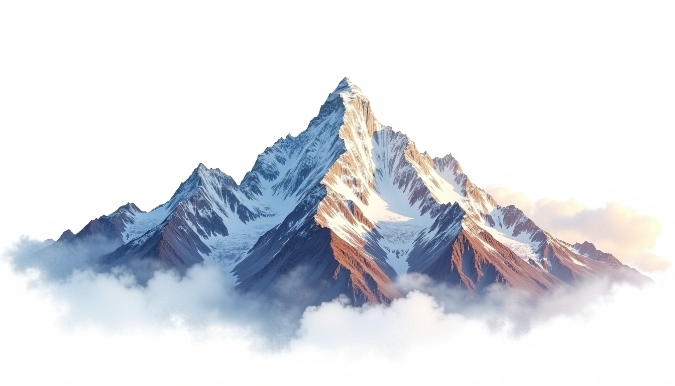 Baltoro Kangri — 7,312m — Pakistan — watercolor illustration