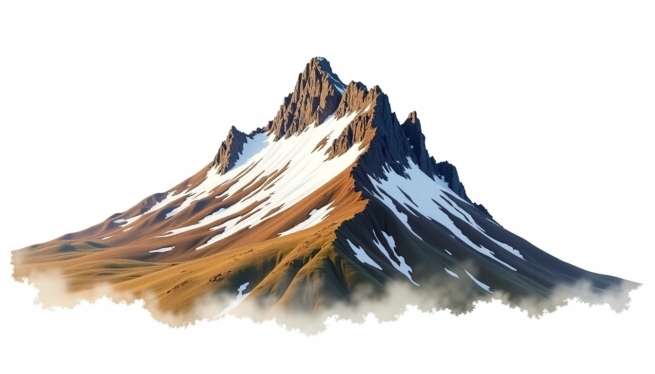 Bardarbunga — 2,009m — Iceland — watercolor illustration