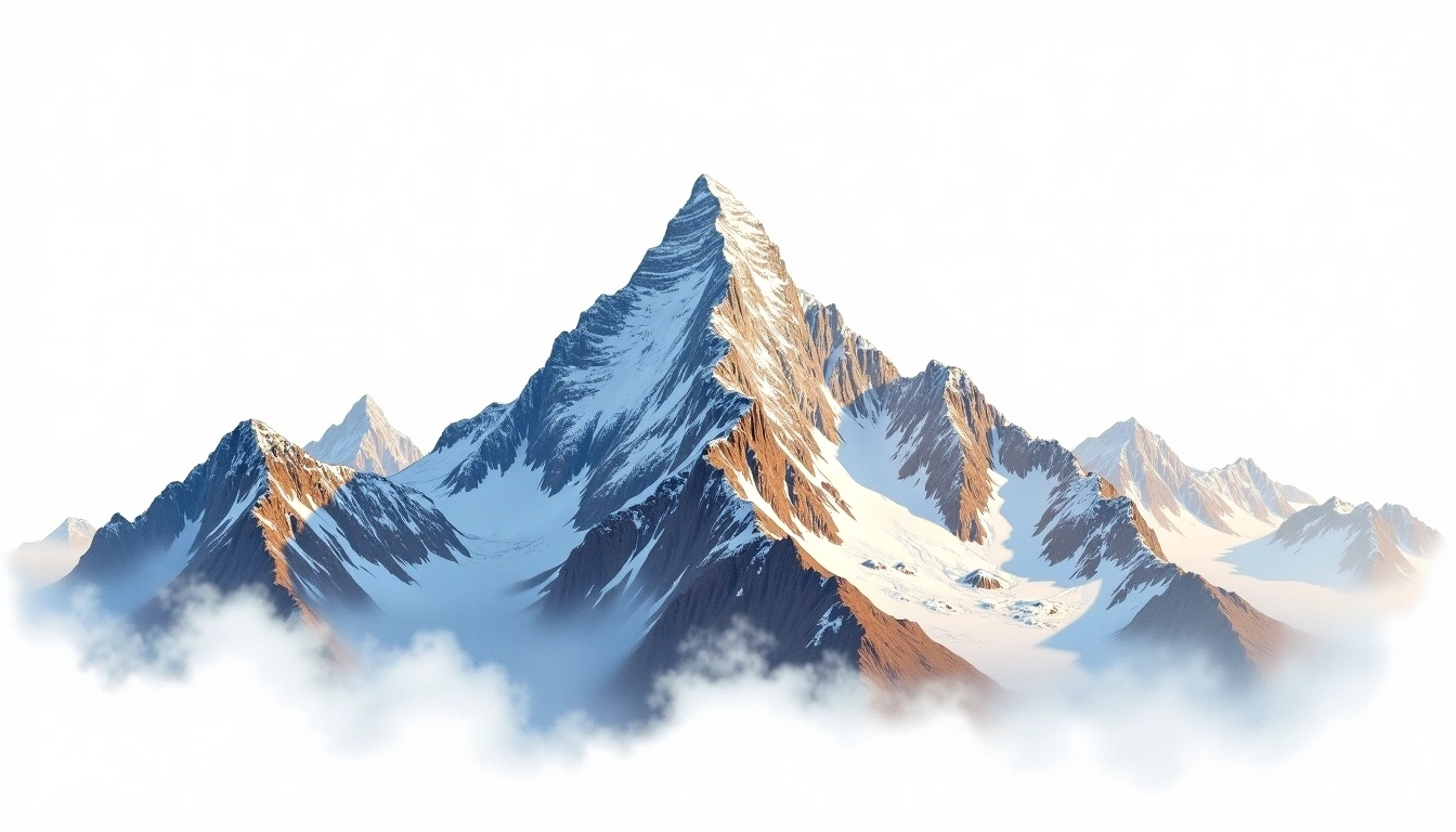 Baruntse — 7,129m — Nepal — watercolor illustration