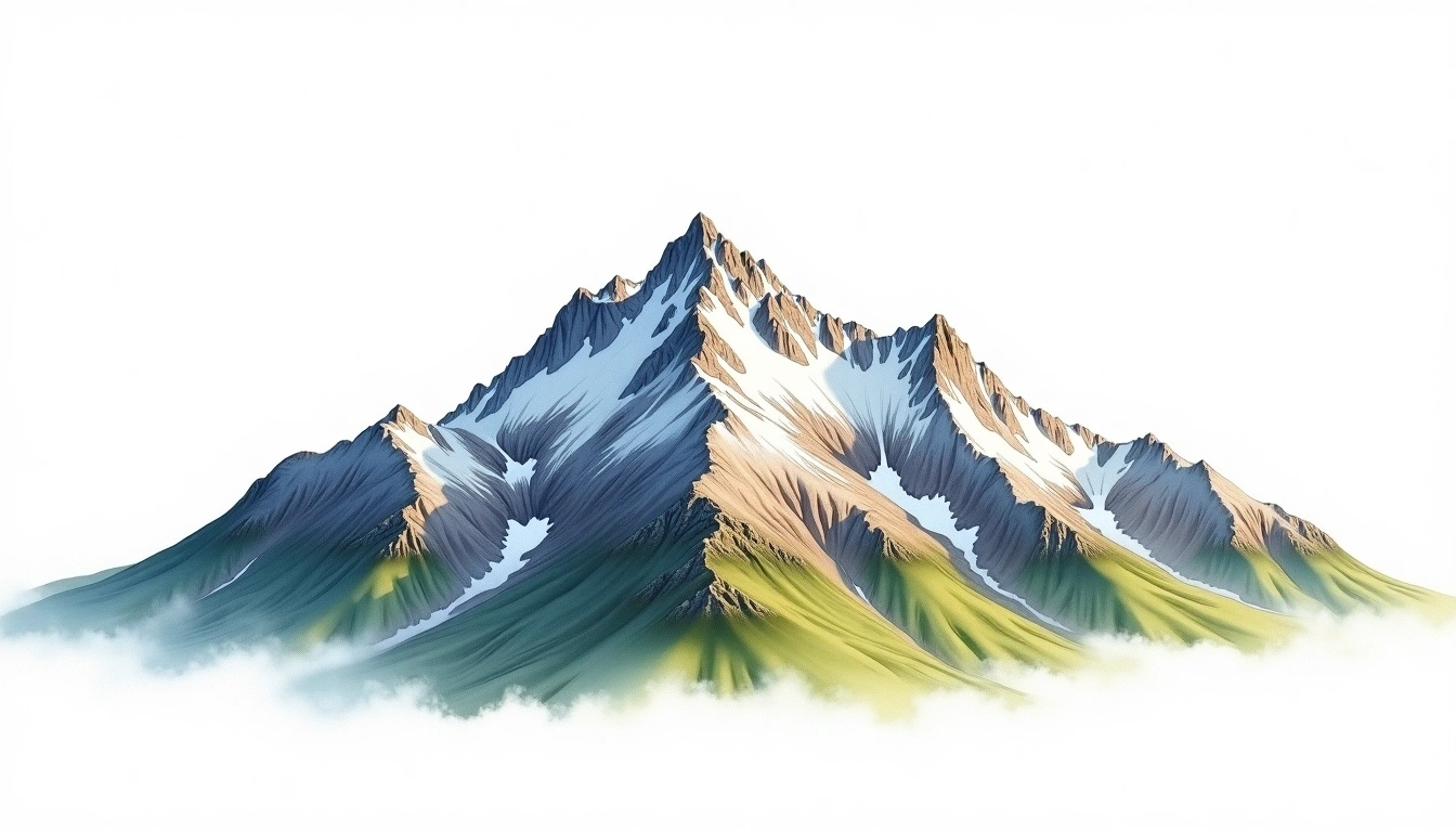 Basodino — 3,273m — Switzerland — watercolor illustration