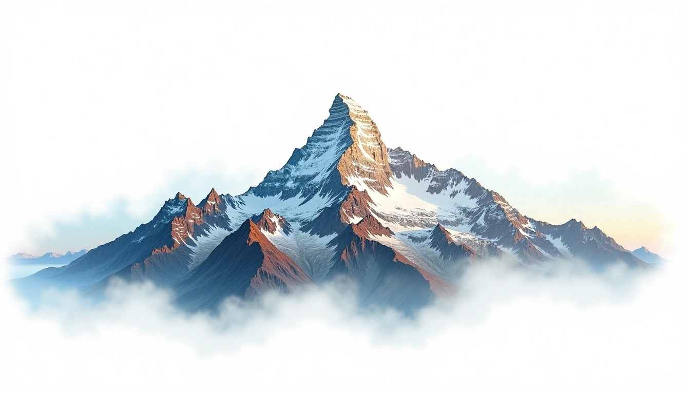 Batura II — 7,762m — Pakistan — watercolor illustration