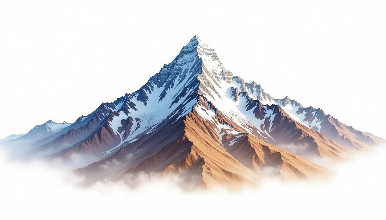 Batura Sar — 7,795m — Pakistan — watercolor illustration