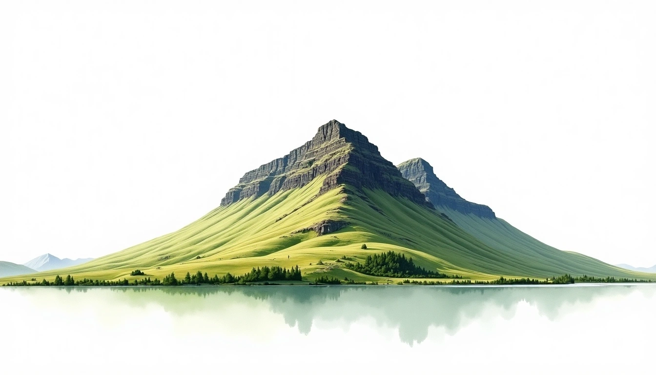 Beinn a' Bhuird — 1,197m — United Kingdom — watercolor illustration