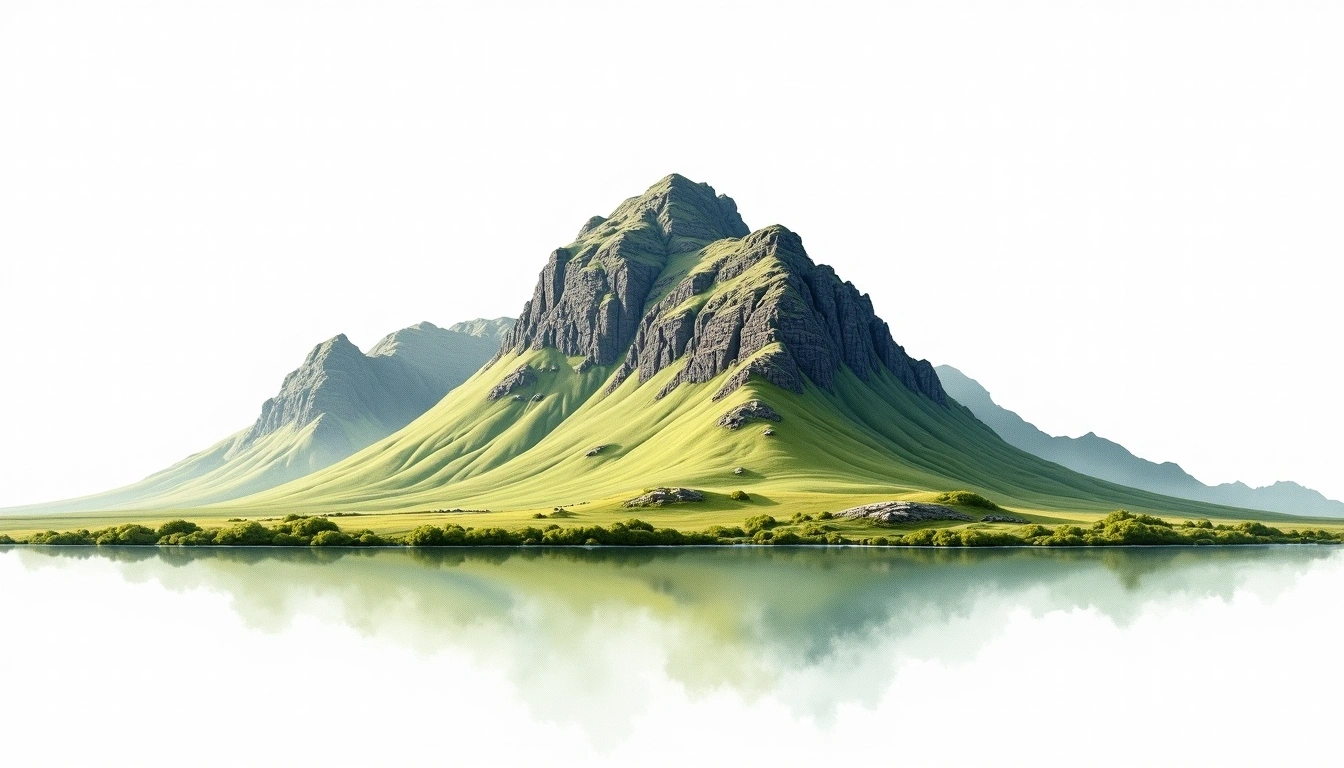 Beinn Eighe — 1,010m — United Kingdom — watercolor illustration