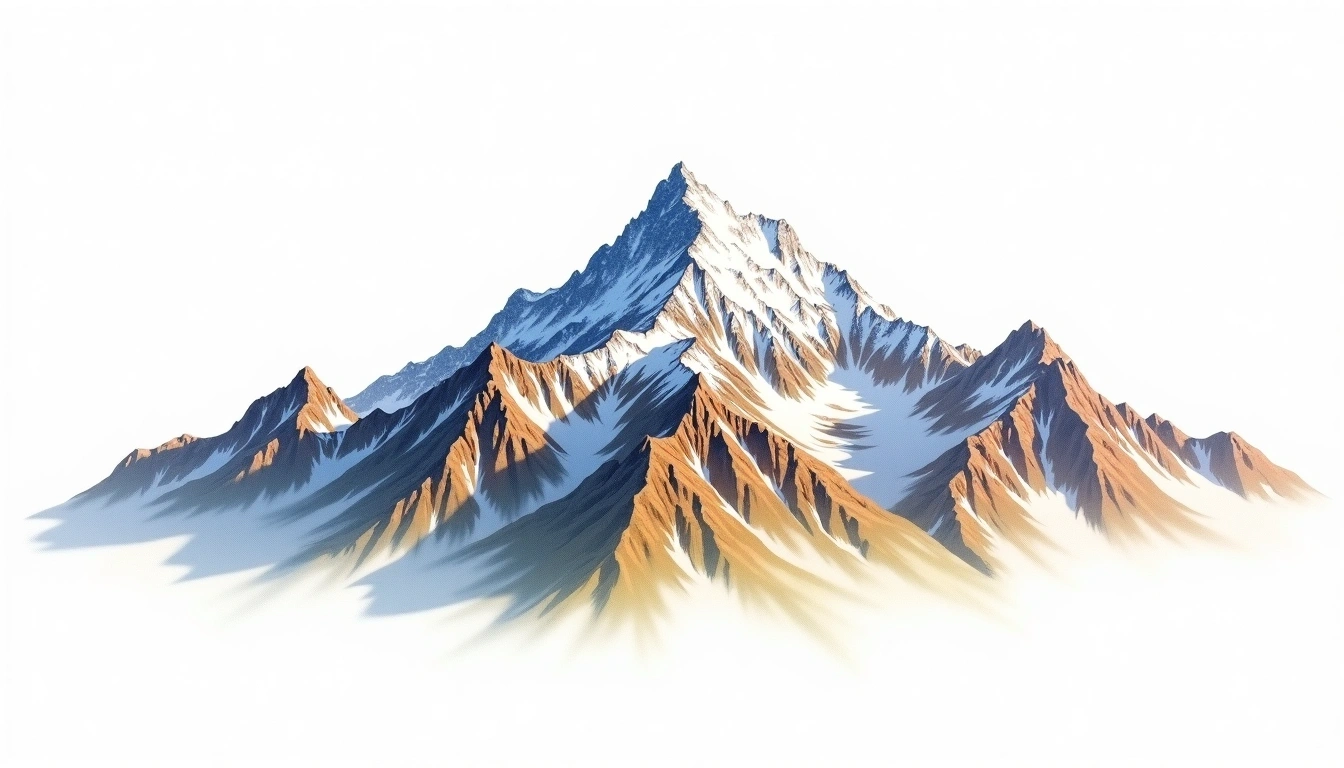 Bellavista — 3,922m — Switzerland — watercolor illustration