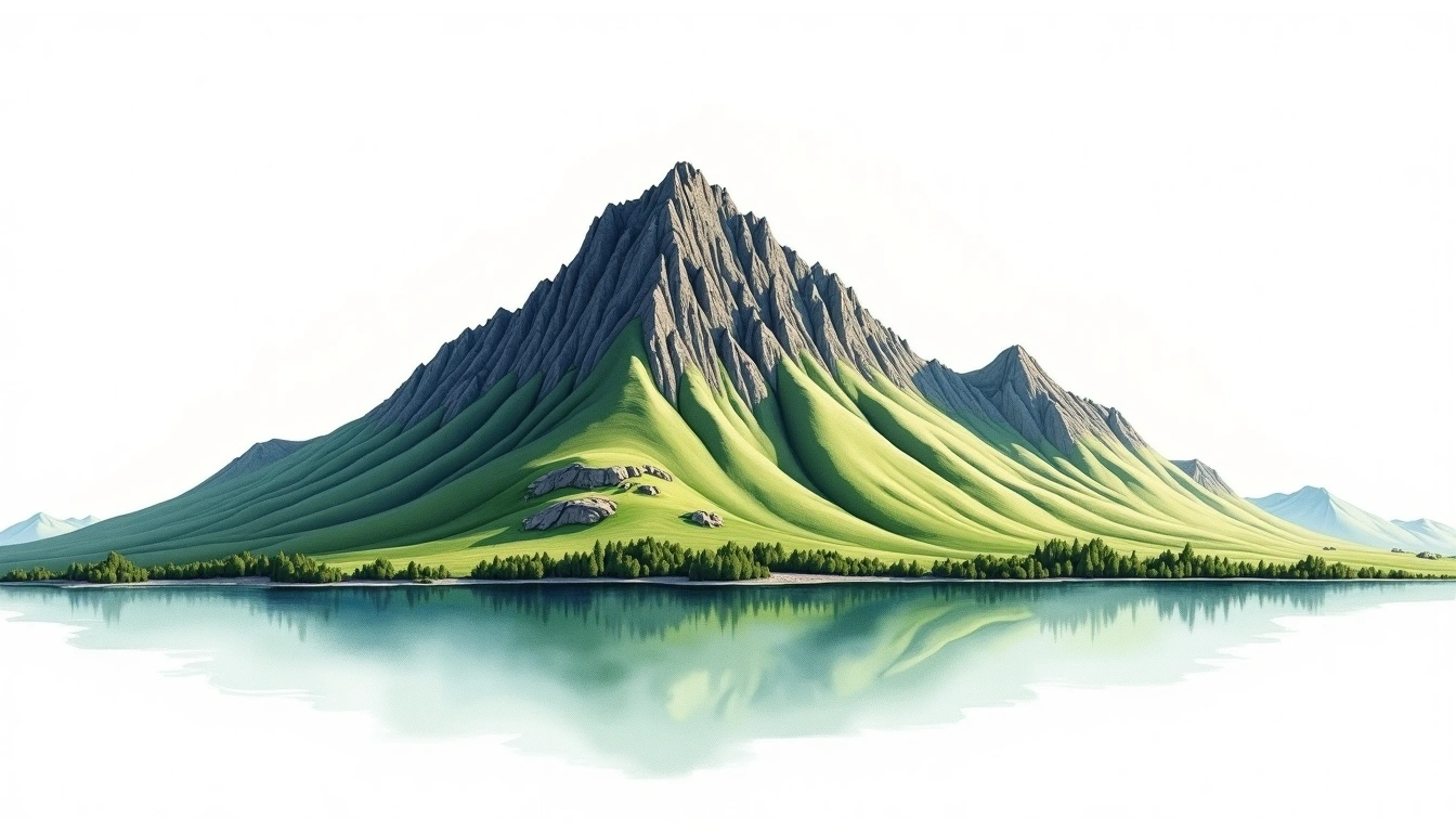 Ben Alder — 1,148m — United Kingdom — watercolor illustration