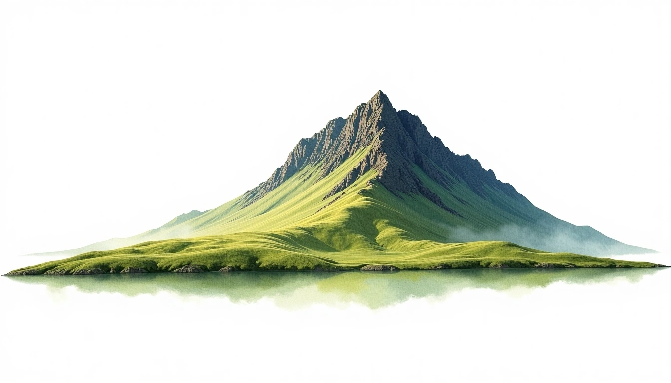 Ben Cruachan — 1,126m — United Kingdom — watercolor illustration