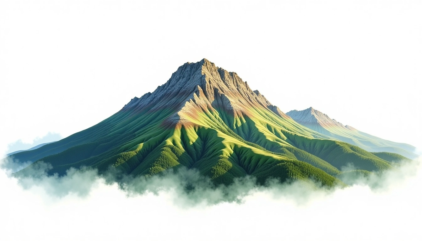 Ben Lomond NZ — 1,748m — New Zealand — watercolor illustration