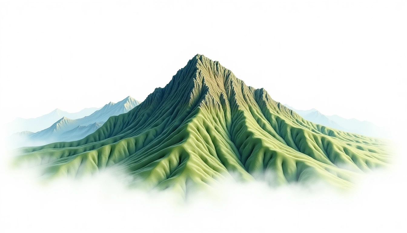 Ben Lui — 1,130m — United Kingdom — watercolor illustration