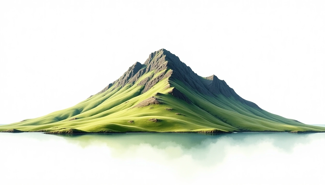 Ben More Mull — 966m — United Kingdom — watercolor illustration