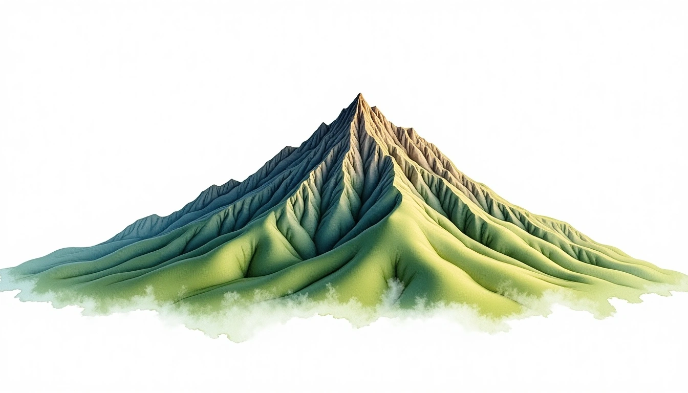 Ben Starav — 1,078m — United Kingdom — watercolor illustration