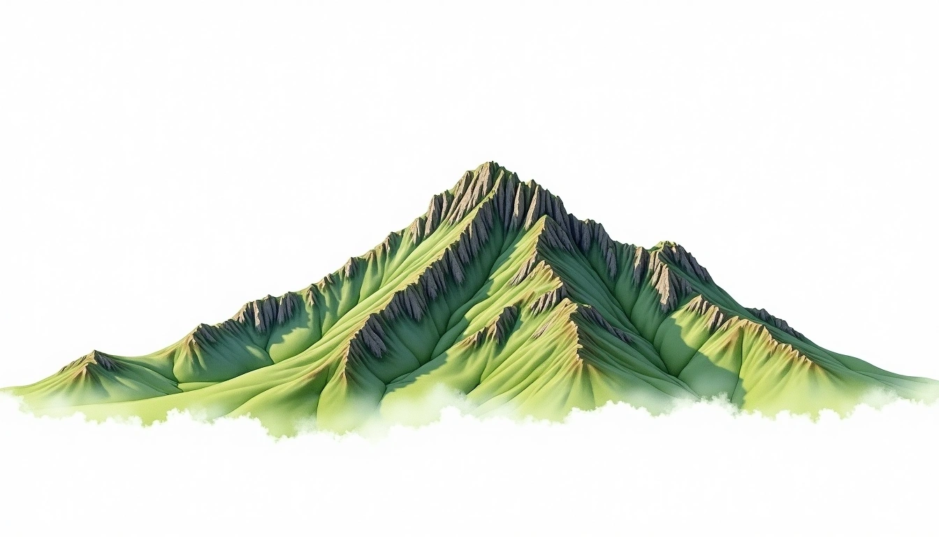 Ben Wyvis — 1,046m — United Kingdom — watercolor illustration