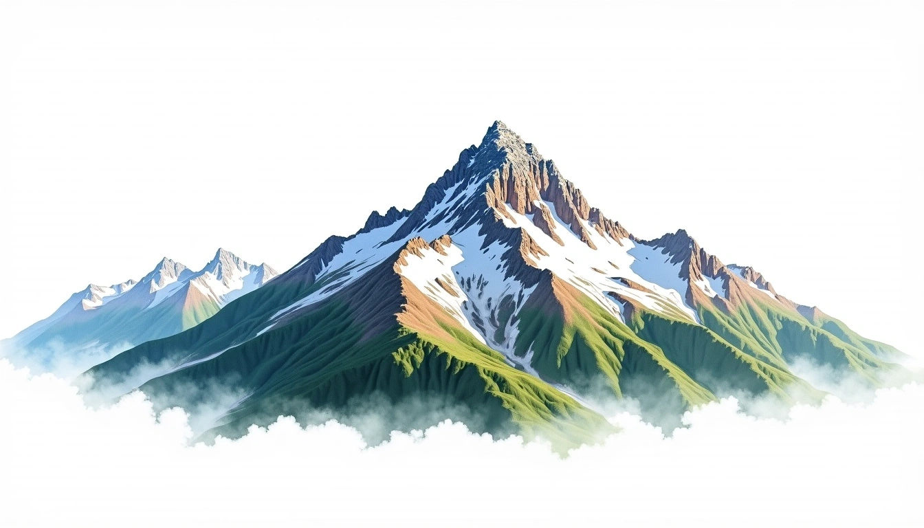 Besseggen — 1,743m — Norway — watercolor illustration
