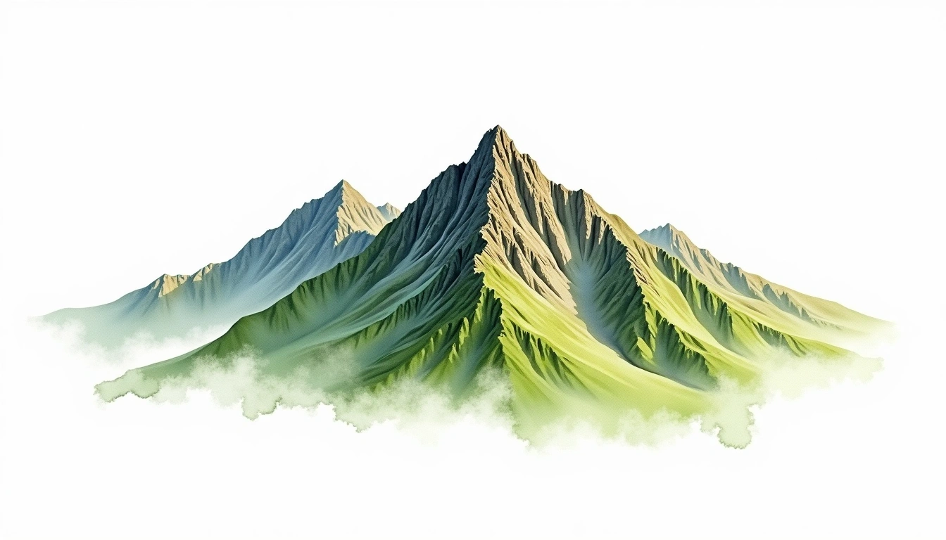 Bidean nam Bian — 1,150m — United Kingdom — watercolor illustration