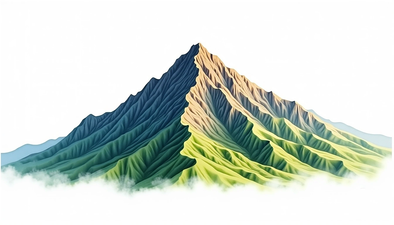 Bigelow Mountain — 1,261m — United States — watercolor illustration