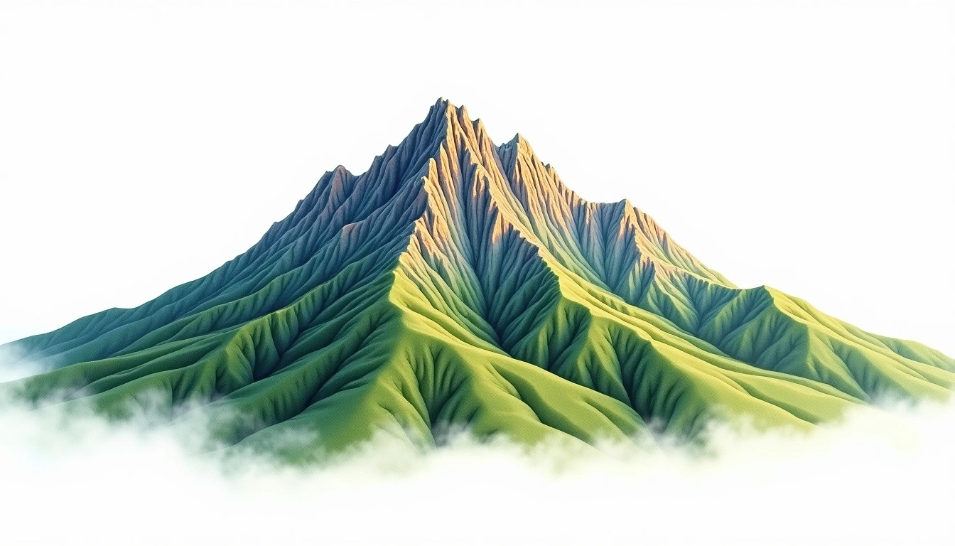 Bikku Bitti — 2,267m — Libya — watercolor illustration