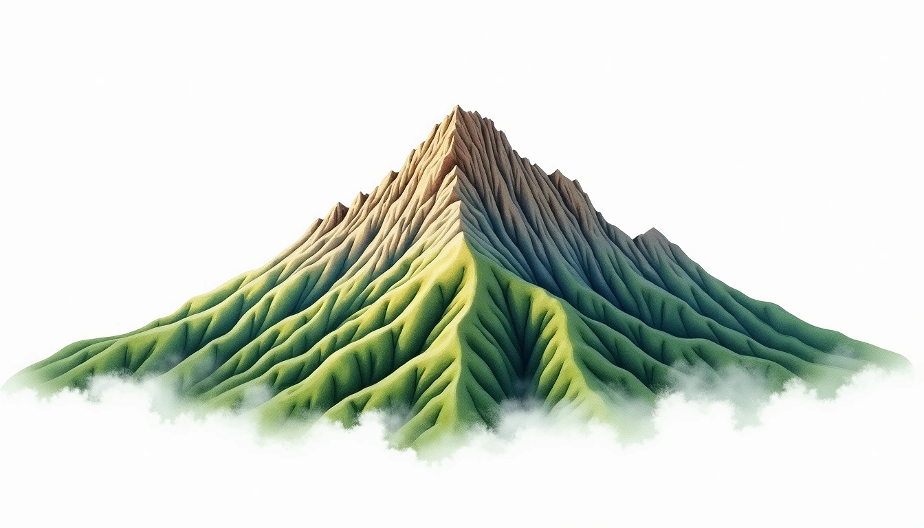 Bimberi Peak — 1,913m — Australia — watercolor illustration